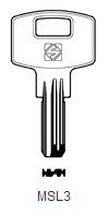 Toon details voor Silca Cilindersleutel brass MSL3 Afbeelding van Silca Cilindersleutel brass MSL3