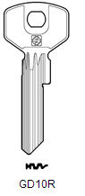 Toon details voor Silca Cilindersleutel brass GD10R Afbeelding van Silca Cilindersleutel brass GD10R