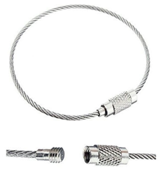 Toon details voor Staalkabel sleutelhanger schroef 150mm Afbeelding van Staalkabel sleutelhanger schroef 150mm