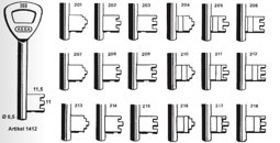 Toon details voor Klaviersleutel ASSA dop 1412 / 214 Afbeelding van Klaviersleutel ASSA dop 1412 / 214