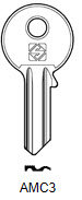 Toon details voor Silca Cilindersleutel brass AMC3 Afbeelding van Silca Cilindersleutel brass AMC3