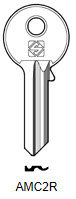 Toon details voor Silca Cilindersleutel brass AMC2R Afbeelding van Silca Cilindersleutel brass AMC2R