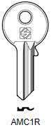 Toon details voor Silca Cilindersleutel brass AMC1R Afbeelding van Silca Cilindersleutel brass AMC1R