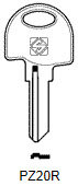 Toon details voor Silca Cilindersleutel brass PZ20R Afbeelding van Silca Cilindersleutel brass PZ20R