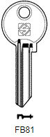 Toon details voor Silca Cilindersleutel brass FB81 Afbeelding van Silca Cilindersleutel brass FB81