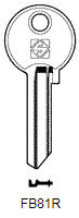 Toon details voor Silca Cilindersleutel brass FB81R Afbeelding van Silca Cilindersleutel brass FB81R