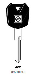 Toon details voor Silca Autosleutel plastic kop brass KW18DP Afbeelding van Silca Autosleutel plastic kop brass KW18DP