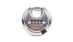 Toon details voor Stahlex Discusslot 70mm RVS met cijfercombinatie Afbeelding van Stahlex Discusslot 70mm RVS met cijfercombinatie