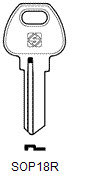 Toon details voor Silca Cilindersleutel brass SOP18R Afbeelding van Silca Cilindersleutel brass SOP18R
