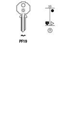 Toon details voor Silca Cilindersleutel brass PF19 Afbeelding van Silca Cilindersleutel brass PF19
