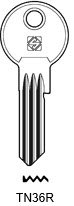 Toon details voor Silca Cilindersleutel staal TN36R Afbeelding van Silca Cilindersleutel staal TN36R