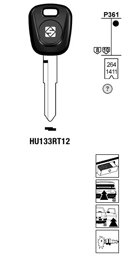 Toon details voor Silca Transpondersleutel brass HU133RT14 Afbeelding van Silca Transpondersleutel brass HU133RT14