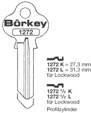 Toon details voor Borkey Cilindersleutel 1272K Afbeelding van Borkey Cilindersleutel 1272K