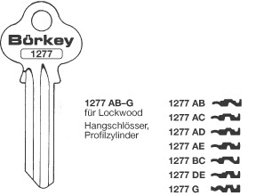 Toon details voor Borkey Cilindersleutel 1277 AB Afbeelding van Borkey Cilindersleutel 1277 AB