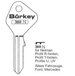Toon details voor Borkey Cilindersleutel 369½ Afbeelding van Borkey Cilindersleutel 369½