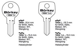 Toon details voor Borkey 1854 Cilindersleutel voor METEOR Afbeelding van Borkey 1854 Cilindersleutel voor METEOR