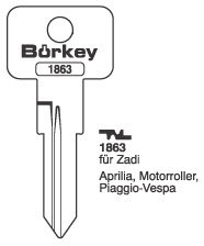 Toon details voor Borkey 1863 Cilindersleutel voor ZADI Afbeelding van Borkey 1863 Cilindersleutel voor ZADI