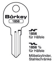 Toon details voor Borkey 1856 Cilindersleutel voor HAFELE Afbeelding van Borkey 1856 Cilindersleutel voor HAFELE