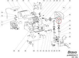 Toon details voor Silca knop voor bekken (BRAVO PROF) D932170ZR Afbeelding van Silca knop voor bekken (BRAVO PROF) D932170ZR