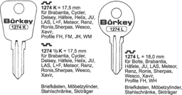 Toon details voor Borkey 1274½K Cilindersleutel voor LAS Afbeelding van Borkey 1274½K Cilindersleutel voor LAS