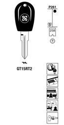 Toon details voor Silca Transpondersleutel brass GT15RT2 Afbeelding van Silca Transpondersleutel brass GT15RT2