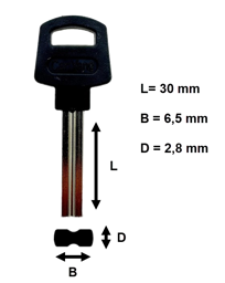 Toon details voor Blokjessleutel brass SL28P Afbeelding van Blokjessleutel brass SL28P