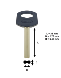 Toon details voor Blokjessleutel brass SL5P Afbeelding van Blokjessleutel brass SL5P