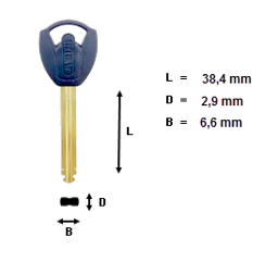 Toon details voor Abus Blokjessleutel X-plus Afbeelding van Abus Blokjessleutel X-plus