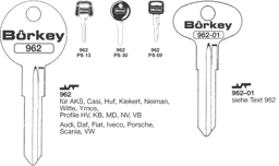 Toon details voor Borkey 962 Cilindersleutel voor HUF,RUND.KOPF Afbeelding van Borkey 962 Cilindersleutel voor HUF,RUND.KOPF