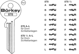 Toon details voor Borkey 878 D Cilindersleutel voor DOM D VSA MS Afbeelding van Borkey 878 D Cilindersleutel voor DOM D VSA MS