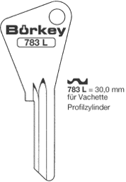 Toon details voor Borkey 783L Cilindersleutel voor VACHETTE Afbeelding van Borkey 783L Cilindersleutel voor VACHETTE