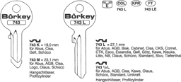 Toon details voor Borkey 743½L Cilindersleutel voor  ABUS,CISA ETC. Afbeelding van Borkey 743½L Cilindersleutel voor  ABUS,CISA ETC.