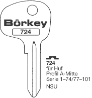 Toon details voor Borkey 724 Cilindersleutel voor PRESTA BOSCH Afbeelding van Borkey 724 Cilindersleutel voor PRESTA BOSCH