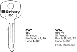 Toon details voor Borkey 550½ Cilindersleutel voor YMOS B MERC. Afbeelding van Borkey 550½ Cilindersleutel voor YMOS B MERC.
