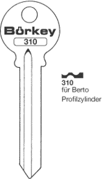 Toon details voor Borkey 310 Cilindersleutel voor BERTO, STAHL Afbeelding van Borkey 310 Cilindersleutel voor BERTO, STAHL