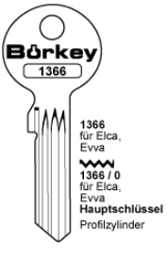 Toon details voor Borkey 1366 0 Cilindersleutel voor ELCA/EVVA Afbeelding van Borkey 1366 0 Cilindersleutel voor ELCA/EVVA
