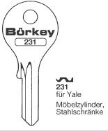 Toon details voor Borkey 231 Cilindersleutel voor YALE Afbeelding van Borkey 231 Cilindersleutel voor YALE