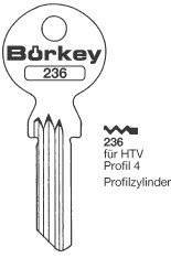 Toon details voor Borkey 236 Cilindersleutel voor HTV 04 Afbeelding van Borkey 236 Cilindersleutel voor HTV 04