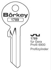 Toon details voor Borkey 1789 Cilindersleutel voor GERA Afbeelding van Borkey 1789 Cilindersleutel voor GERA