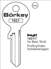 Toon details voor Borkey 1821 1 Cilindersleutel voor BASI, MULTI Afbeelding van Borkey 1821 1 Cilindersleutel voor BASI, MULTI