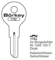 Toon details voor Borkey 1782 Cilindersleutel voor BURGWÄCHTER Afbeelding van Borkey 1782 Cilindersleutel voor BURGWÄCHTER