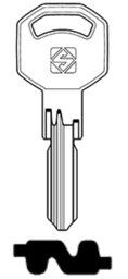 Toon details voor Silca Boringsleutel brass BK57R Afbeelding van Silca Boringsleutel brass BK57R