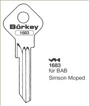 Toon details voor Borkey 1683 Cilindersleutel voor BAB Afbeelding van Borkey 1683 Cilindersleutel voor BAB
