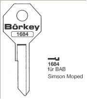 Toon details voor Borkey 1684 Cilindersleutel voor BAB Afbeelding van Borkey 1684 Cilindersleutel voor BAB
