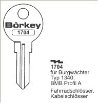 Toon details voor Borkey 1704 Cilindersleutel voor BURGWÄCHTER Afbeelding van Borkey 1704 Cilindersleutel voor BURGWÄCHTER