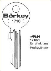 Toon details voor Borkey 1718 1 Cilindersleutel voor WINKHAUS Afbeelding van Borkey 1718 1 Cilindersleutel voor WINKHAUS
