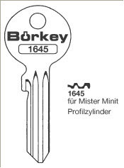 Toon details voor Borkey 1645 Cilindersleutel voor MISTER MINIT Afbeelding van Borkey 1645 Cilindersleutel voor MISTER MINIT