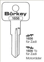 Toon details voor Borkey 1656 Cilindersleutel voor ZADI Afbeelding van Borkey 1656 Cilindersleutel voor ZADI