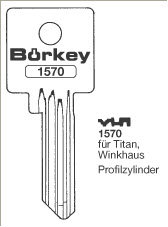 Toon details voor Borkey 1570 Cilindersleutel voor WINKH. TITAN Afbeelding van Borkey 1570 Cilindersleutel voor WINKH. TITAN