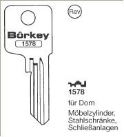 Toon details voor Borkey 1578 Cilindersleutel voor DOM SCHL.ANL. Afbeelding van Borkey 1578 Cilindersleutel voor DOM SCHL.ANL.